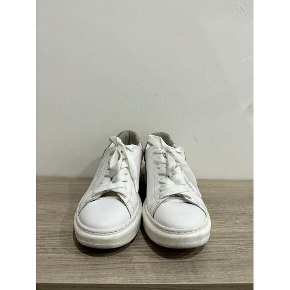 Valentino by Mario Valentino Fresia Leather Platform Sneaker White Rose Size 8.5 - Picture 3 of 7